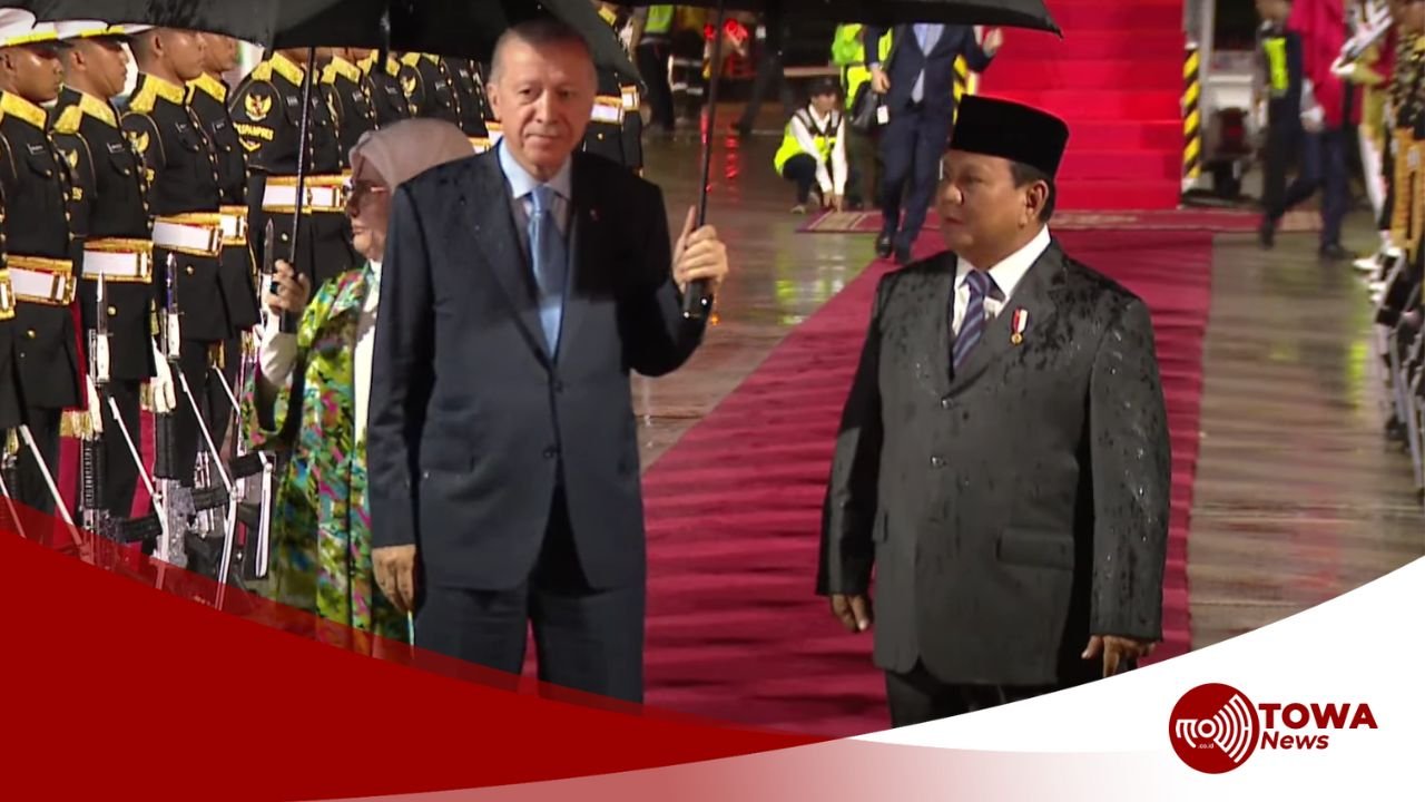 Sambutan Hangat Presiden Prabowo untuk Presiden Erdogan di Tengah Guyuran Hujan
