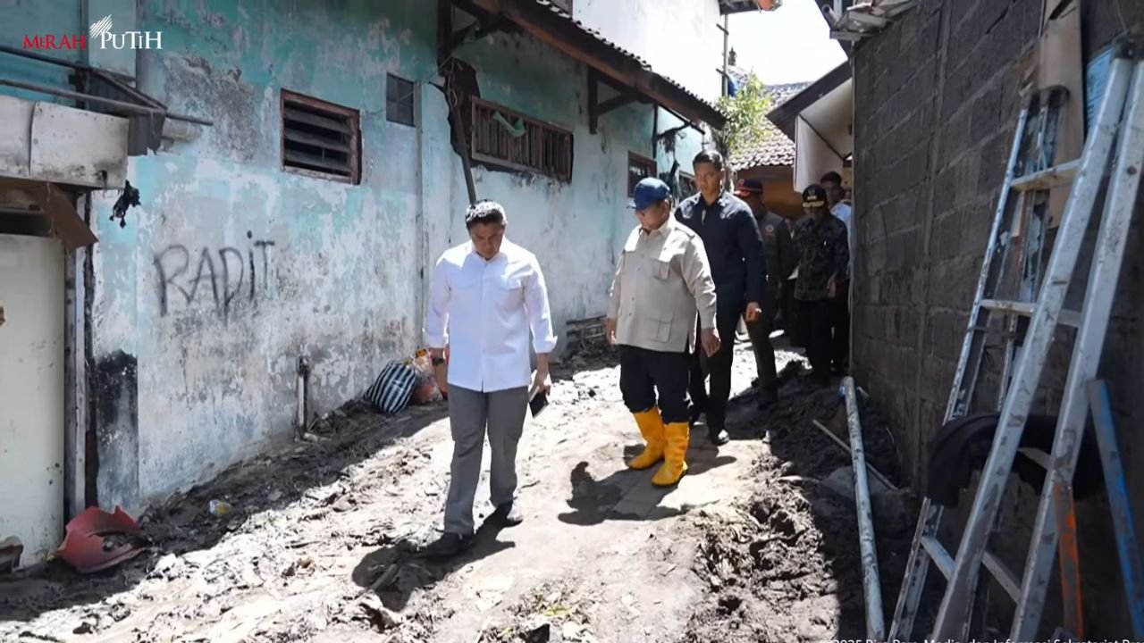 Presiden Prabowo Kunjungi Pemukiman Korban Banjir Bali, Berjanji Bantu Rehabilitasi