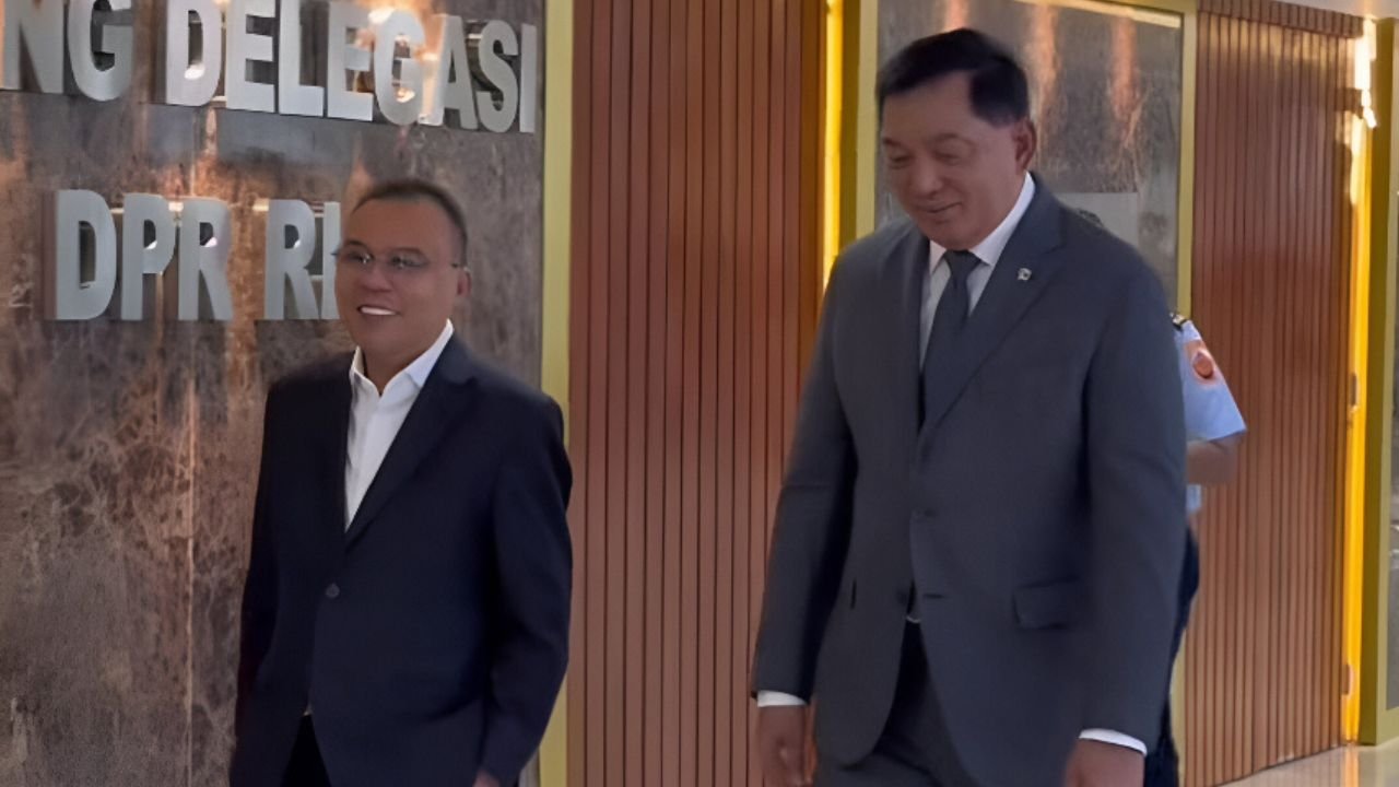 Wakil Ketua DPR Dasco sambut dan antar Sjafrie Sjamsoeddin untuk Rapat di DPR