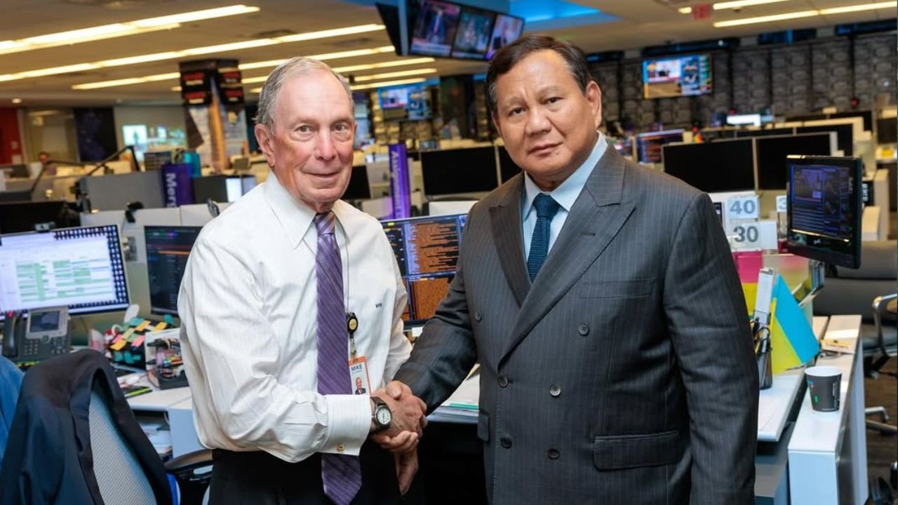 Prabowo Bertemu Michael  Bloomberg di New York, Bahas Investasi Energi Bersih Indonesia