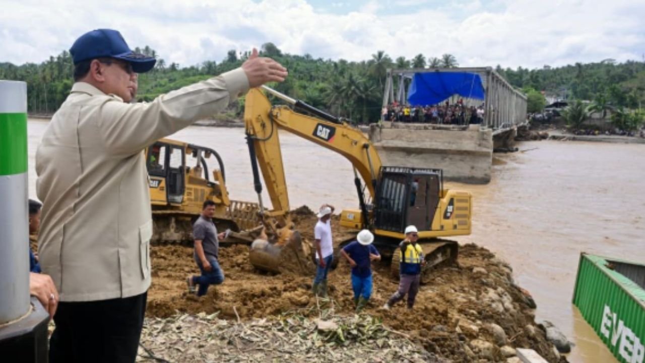 Presiden Prabowo Pastikan Jembatan Bailey Bireuen-Takengon Rampung dalam Seminggu