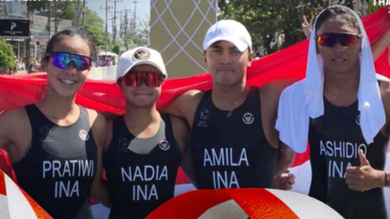 Tim Triathlon Sumbang Tiga Emas, Indonesia Kokoh di Posisi Kedua Klasemen SEA Games Thailand 2025