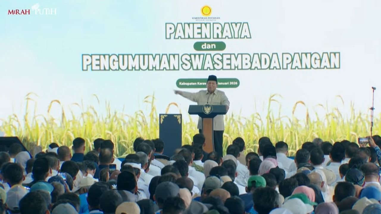 Indonesia Resmi Swasembada Pangan, Prabowo: Tak Perlu Bergantung pada Negara Lain
