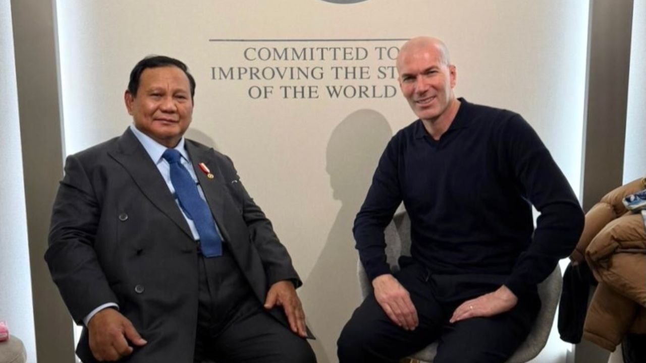 Prabowo Bertemu Zinedine Zidane di Forum Ekonomi Dunia 2026