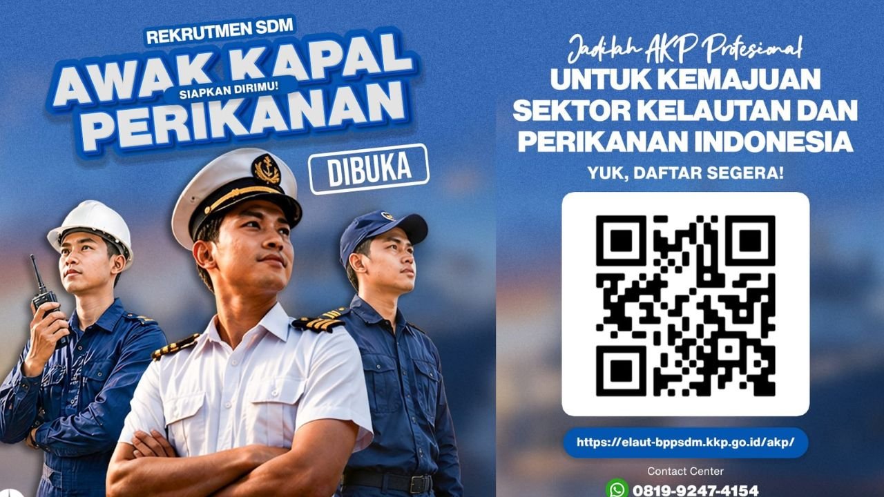 KKP Buka Lowongan 20.094 Awak Kapal Perikanan, Pendaftaran hingga 4 Juni 2026