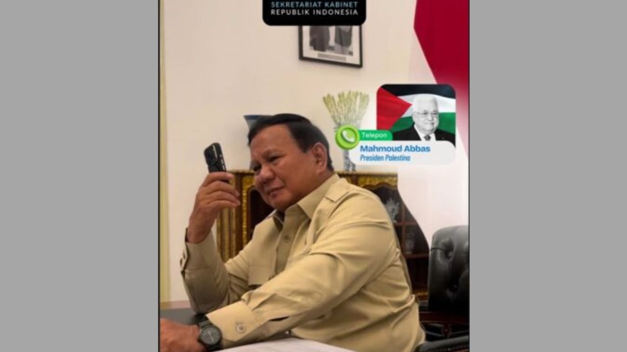 Prabowo Terima Telepon Presiden Palestina, Indonesia Tegaskan Komitmen Dukung Perjuangan Palestina